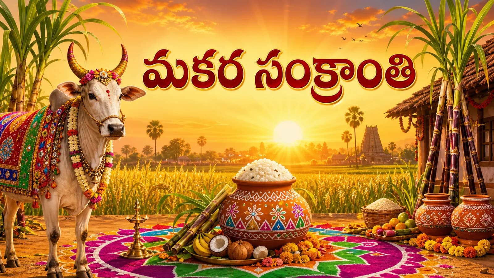 Makara Sankranti Illustration