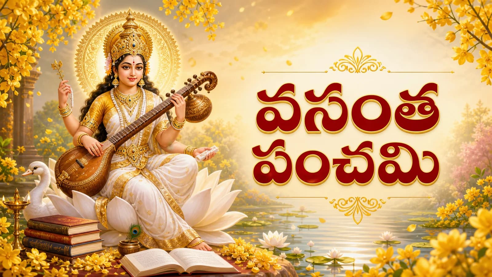 Vasantha Panchami Illustration