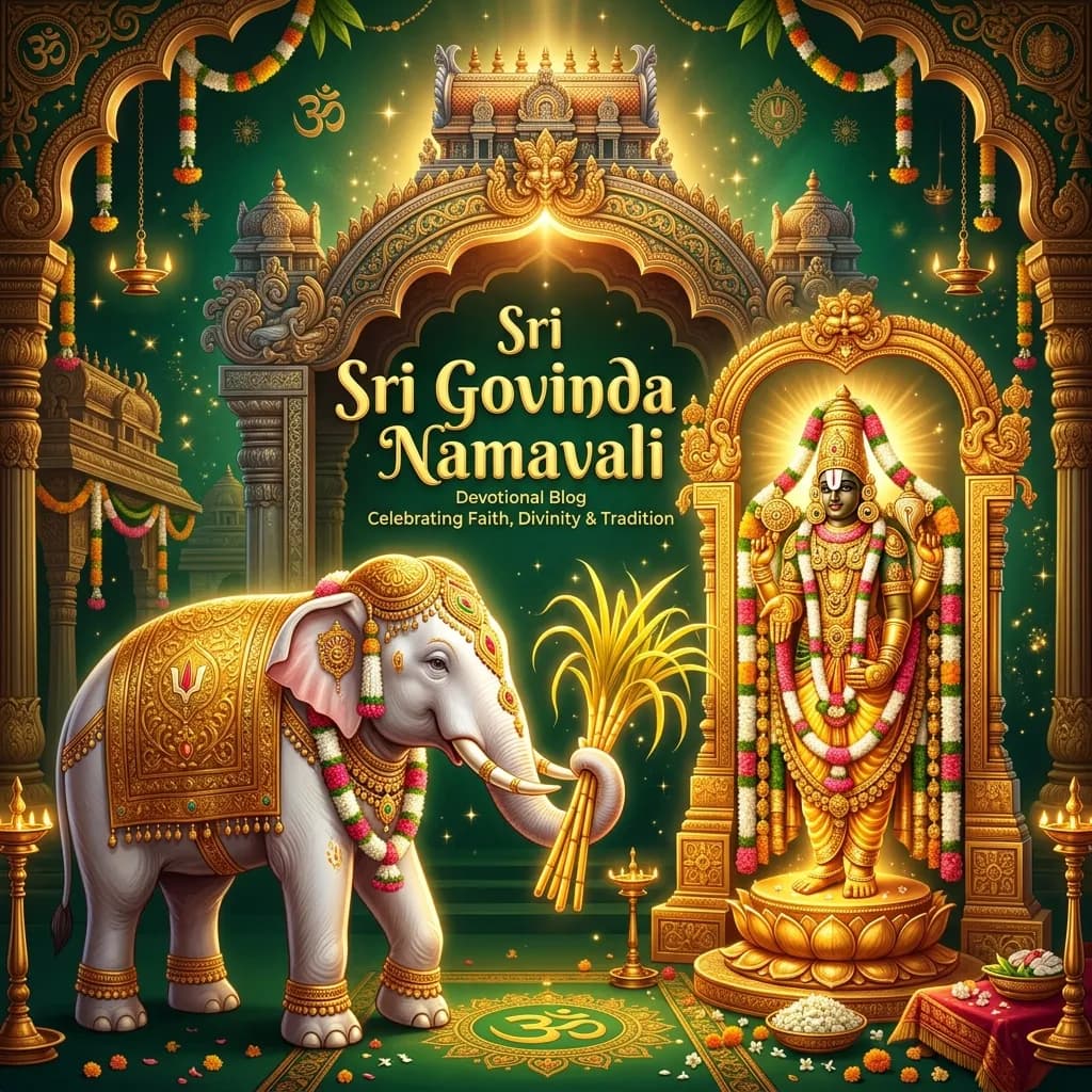 Divine artwork representing Sri Govinda Namavali