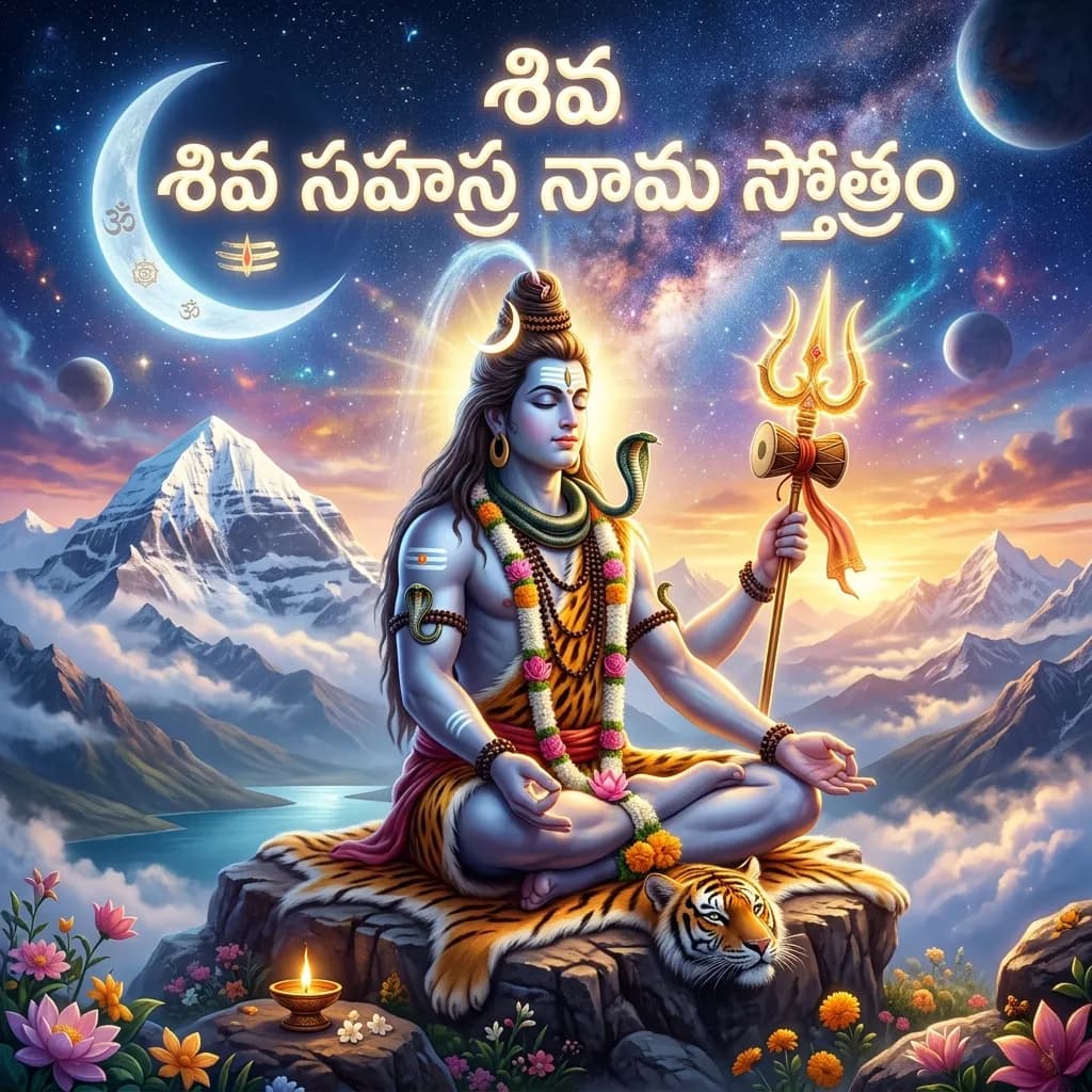 Divine artwork representing Shiva Sahasranama Stotram