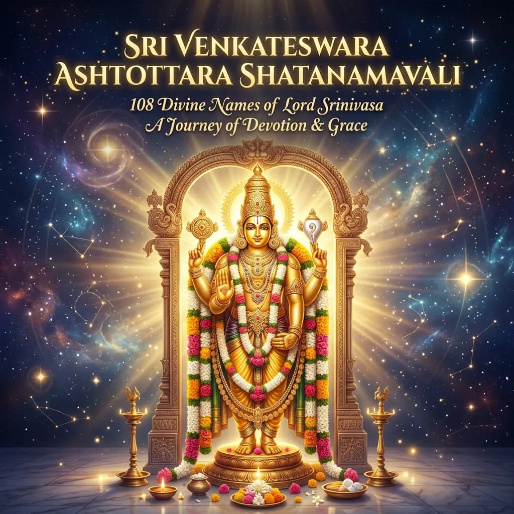 Divine artwork representing Sri Venkateswara Ashtottara Shatanamavali